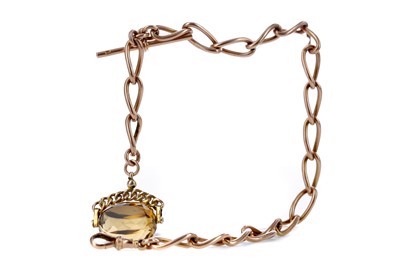 Lot 470 - A NINE CARAT GOLD ALBERT CHAIN