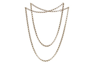 Lot 1315 - A GOLD GUARD CHAIN