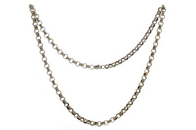 Lot 1336 - A GOLD BELCHER CHAIN