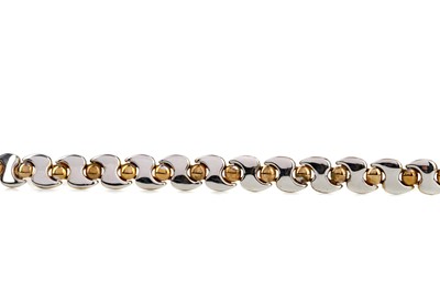 Lot 1342 - A GOLD BICOLOUR BRACELET