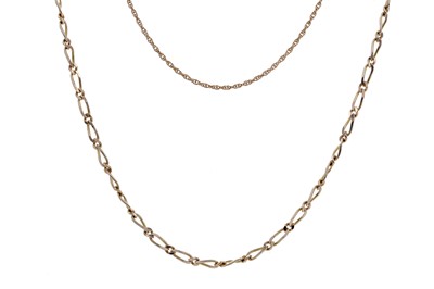 Lot 1469 - TWO GOLD CHAINS
