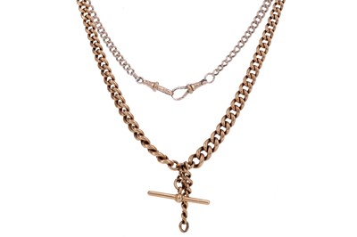 Lot 1491 - A DOUBLE ALBERT CHAIN