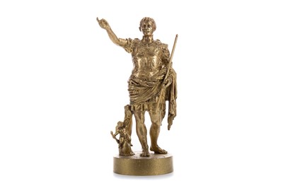 Lot 881 - A GILT METAL FIGURE OF JULIUS CAESAR