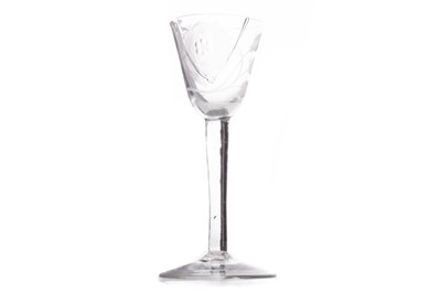 Lot 781 - A MID-18TH CENTURY JACOBITE TYPE WINE GLASS FOR RESTORATION