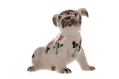 Lot 789 - A GRISELDA HILL WEMYSS POTTERY BULLDOG, RABBIT AND CAT