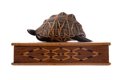 Lot 788 - A PARQUETRY INLAID WALNUT SEWING BOX