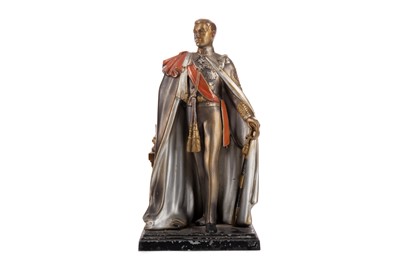 Lot 742 - A PAINTED SPELTER TABLE LIGHTER