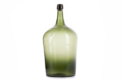 Lot 797 - A 19TH CENTURY "SMUGGLER'S" GLASS BOTTLE