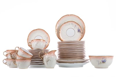 Lot 824 - A LATE 19TH CENTURY LIMOGES PORCELAIN PART TEA SERVICE