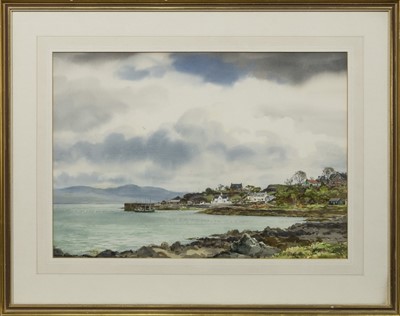 Lot 188 - CARRADALE - KINTYRE, ARGYLL, A WATERCOLOUR BY FRANK EGGINTON