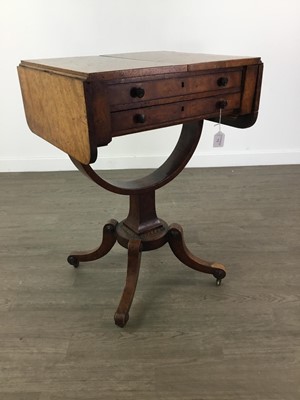 Lot 772 - A MID 19TH CENTURY WALNUT DROP LEAF TABLE