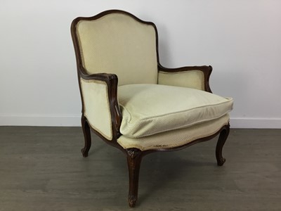 Lot 836 - A VICTORIAN MAHOGANY FRAMED ARMCHAIR