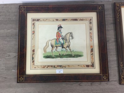 Lot 862 - A SET OF TWELVE FRAMED HAND COLOURED MILITARY ENGRAVINGS
