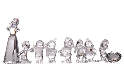 Lot 882 - A SWAROVSKI GROUP OF SNOW WHITE AND THE SEVEN DWARVES
