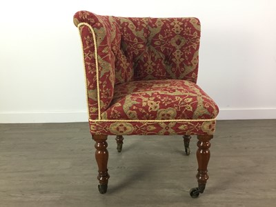 Lot 892 - A VICTORIAN CORNER CHAIR