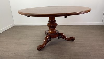 Lot 711 - A VICTORIAN MAHOGANY CIRCULAR TILT TOP TABLE