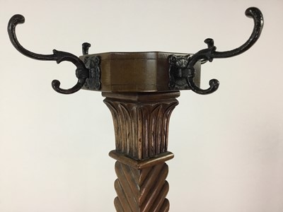 Lot 690 - A MAHOGANY CLOAK TREE