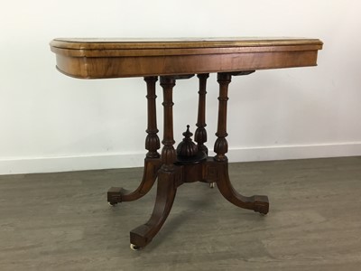 Lot 735a - A VICTORIAN BURR WALNUT CROSSBANDED CARD TABLE
