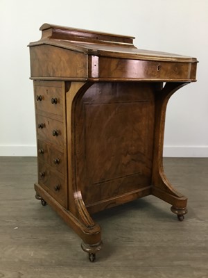 Lot 730a - A VICTORIAN BURR WALNUT DAVENPORT