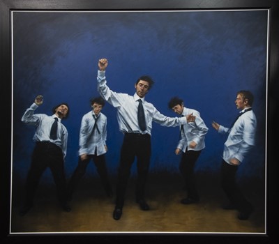 Lot 57 - DANCING BUG, A VERY LARGE OIL BY GRAEME WILCOX