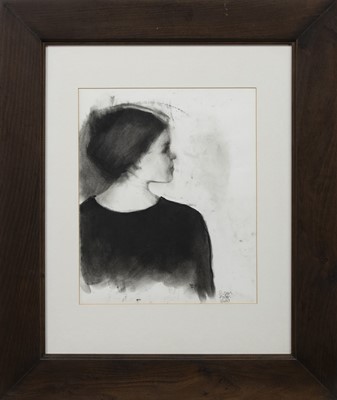 Lot 42 - PORTRAIT, A CONTE BY SUSAN EATON
