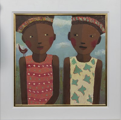Lot 85 - HAPPY TOO, AN OIL BY CATRIONA MILLAR