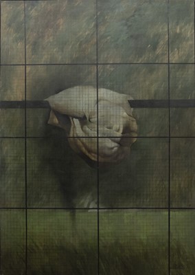 Lot 158 - VISION (TWILIGHT GARDEN), AN OIL BY NEIL DALLAS BROWN