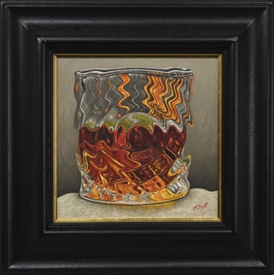 Lot 253 - A DROP OF FIRE WATER, AN OIL BY GRAHAM MCKEAN