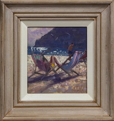 Lot 159 - BEACH, AN OIL BY JOHN BOYD