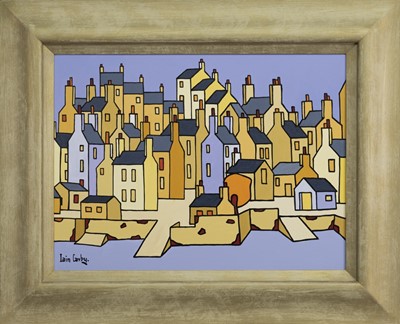Lot 186 - STROMNESS AND A TREE, AN OIL BY IAIN CARBY
