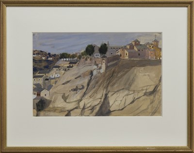 Lot 111 - TOLEDO, A WATERCOLOUR BY DAVID MCCLURE