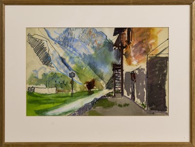 Lot 22 - DOLOMITE FARMHOUSE, A WATERCOLOUR BY GEORGE ALEXANDER EUGENE DOUGLAS HAIG