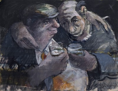 Lot 61 - BEST BUDDIES, AN OIL BY JAMES S DAVIS