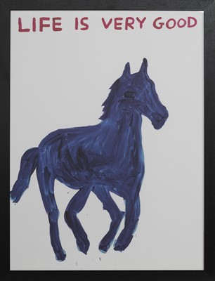 Lot 58 - LIFE IS VERY GOOD, A LITHOGRAPH BY DAVID SHRIGLEY