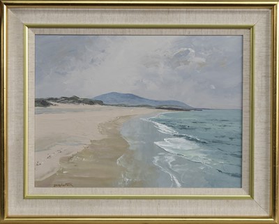 Lot 74 - WEST COAST, BARRA, HEBRIDES, AN OIL BY SHEILA MACLEOD ROBERTSON