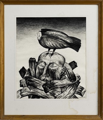 Lot 143 - THE MARINER, A CHARCOAL BY EDWARD SUMMERTON