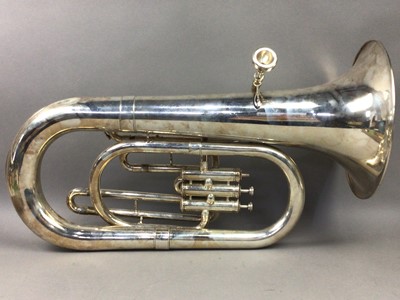 Lot 42 - A LARK SILVER PLATED EUPHONIUM
