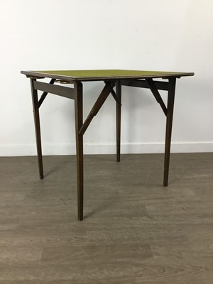 Lot 91 - A FOLDING CARD TABLE