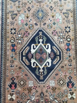 Lot 96 - A QASHQIA RUNNER AND A PERSIAN RUG