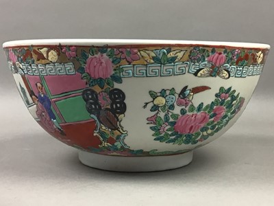Lot 346 - TWO CHINESE CANTON FAMILLE ROSE CIRCULAR BOWLS