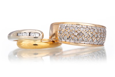 Lot 721 - WIDE DIAMOND BAND