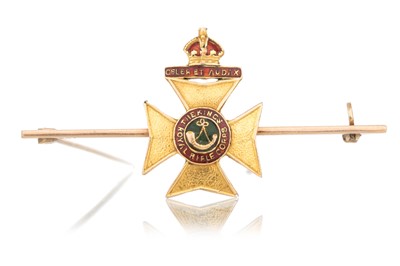 Lot 751 - KINGS RIFLES SWEETHEART BROOCH