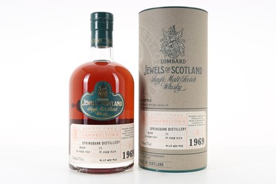 Lot 475 - **SPRINGBANK 1969 45 YEAR OLD LOMBARD JEWELS OF SCOTLAND 75CL