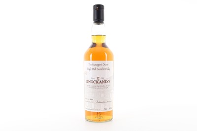 Lot 42 - KNOCKANDO 12 YEAR OLD MANAGER'S DRAM