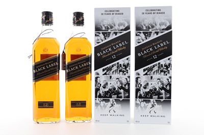 Lot 73 - TWO BOTTLES OF JOHNNIE WALKER 12 YEAR OLD BLACK LABEL