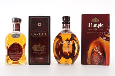 Lot 77 - CARDHU 12 YEAR OLD AND DIMPLE 15 YEAR OLD