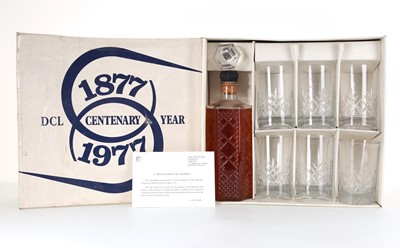 Lot 75 - DCL CENTENARY DECANTER 75CL GIFT SET WITH GLASSES