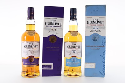 Lot 89 - GLENLIVET CAPTAIN'S RESERVE AND FOUNDER'S RESERVE AMERICAN OAK SELECTION