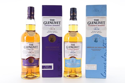 Lot 101 - GLENLIVET CAPTAIN'S RESERVE AND FOUNDER'S RESERVE AMERICAN OAK SELECTION