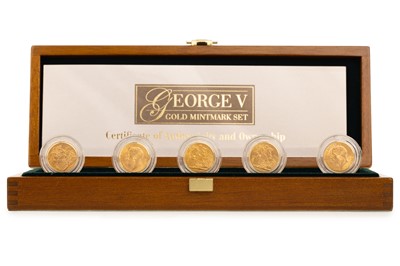 Lot 14 - GEORGE V GOLD SOVEREIGN MINT MARK SET